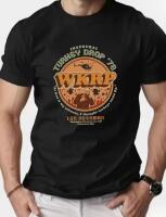 New Men's Vintage WKRP Size 2XL Radio Station Graphic T-Shirt - Retro Train Design Tee, S/S Soft Crew Neck Casual Comfortable Fit 100% Cotton Machine Washable Stock photos added
