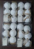 4 As New Canvas Snow Ball Ornament 6 packs, White, Retail's for $29.99
