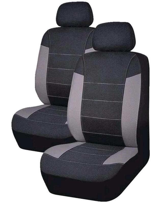 As New - AutoTrends Truck Seat Covers , Black & Grey, 2-pk . No Box