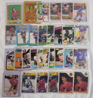 1970s & 80s Guy LaFleur , Marcel Dionne , Denis Potvin & Denis Savard NHL Hockey Trading Card Singles. 30 Trading Cards