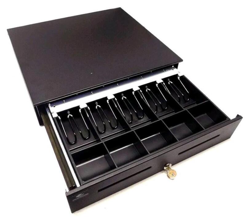 New! Retail's for $455! - APG Cash Drawer Series 4000 Cash Drawer with MultiPRO 320 Interface, 24V, 18" x 4.2" x 16.7", Black . Model # JB320-BL 1820-C .