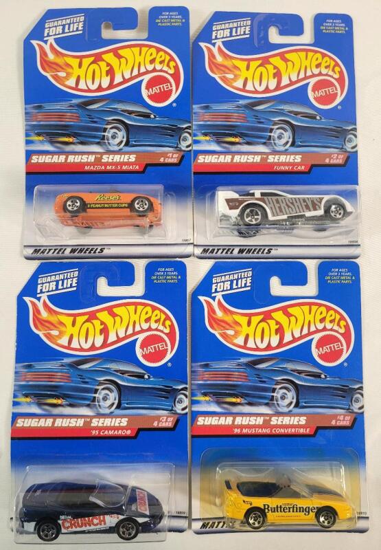 1996 Hotwheels Sugar Rush Series Set of 4 , Complete - Sealed
