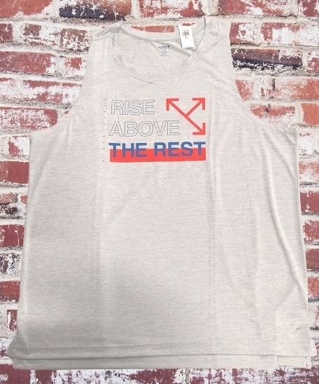 New OLD NAVY Men's XXL Active Core Racer Tank Top "Rise Above The Rest"