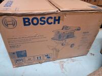 New - Bosch 10" Worksite Table Saw with Gravty-Rise Wheeled Stand . Retail $780 . Model # 4100XC-10
