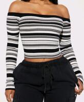 New Sz Small Fashion Nova Madisyn Striped Sweater