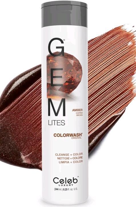 New GEM Lites Amber Copper Brown Colorwash 244mL Retails for $53