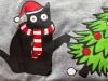 New Women&rsquo;s Size Large Christmas Tree & Cat Print T-Shirt, Casual Long Sleeve Top Who Me? I Would Never Knock Over the Christmas Tree stock photos added 95% Polyester 5% Elastane Machine Washable - 4