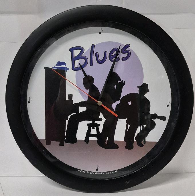 11.25" Diameter Blues Wall Clock - Working