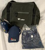 Walker Swag Pack. Included Bag, Water Tumbler, Under Armor Hat and Under Armor XL Mens Shirt. All Walker Branded.