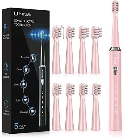 New Phylian Sonic Toothbrush in Pink - HH06007