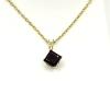 14KT Yellow Gold Natural Garnet Pendant with Gold Plated Sterling Silver Chain, Retail $300.00. Garnet is the birthstone for January.
