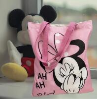 Minnie Mouse Giggling Durable & Wear-Resistant Tote Bag Approximately 13.75 x 15.75&rsquo;&rsquo; Polyester Vibrant Pink stock photos added