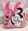 Minnie Mouse Giggling Durable & Wear-Resistant Tote Bag Approximately 13.75 x 15.75&rsquo;&rsquo; Polyester Vibrant Pink stock photos added - 3
