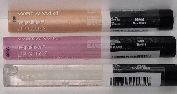 3 New Wet n Wild Megaslicks Lip Gloss 5.4g