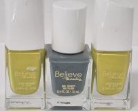 3 New Believe Beauty Nail Polishes 10mL & 12mL Gel Effect