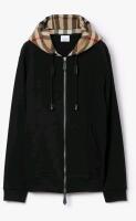 New sz Medium Men's BURBERRY Check Hood Cotton Zip Hoodie - London England Retails for $1100 CAD