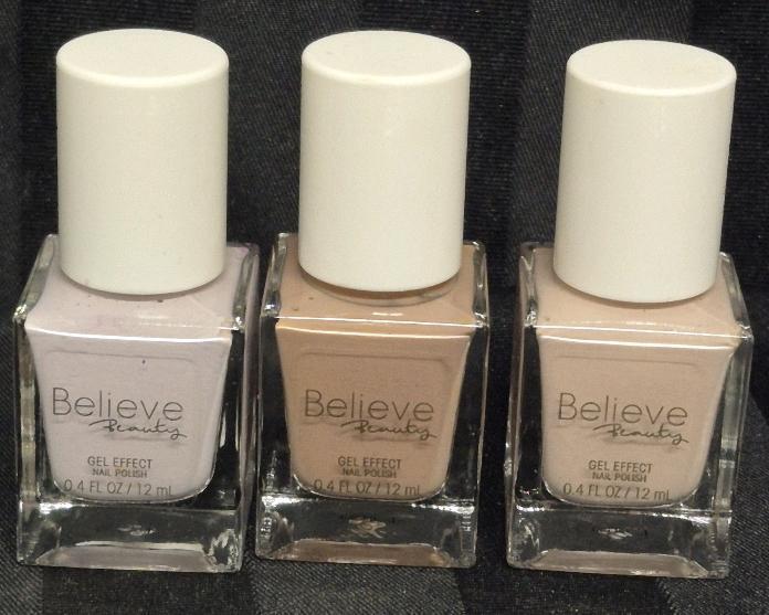3 New Believe Beauty Nail Polishes 12mL Gel Effect