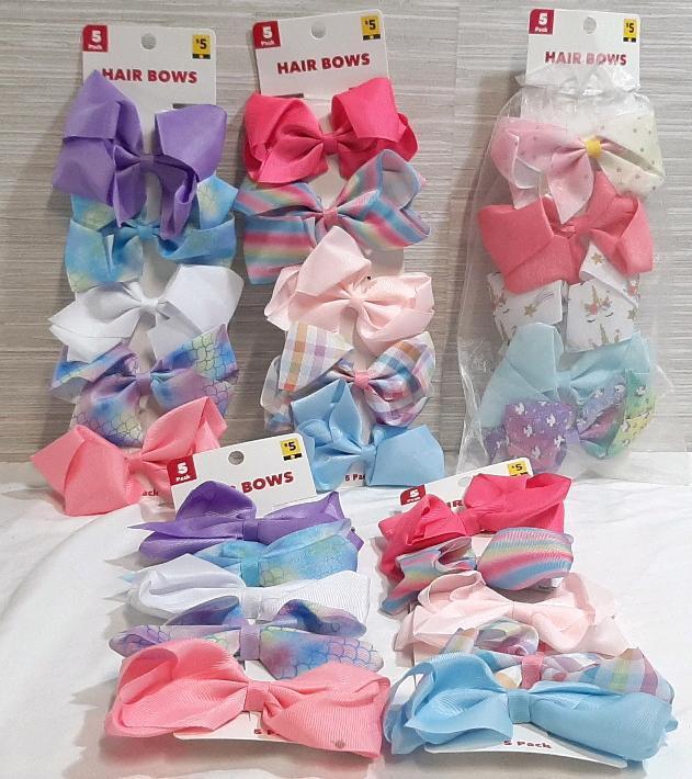 5 Packs of Hair Bows