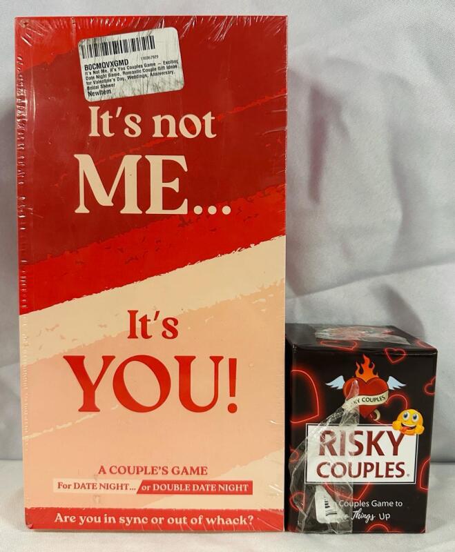 2 New/As-New Couples Games, Includes As-New &ldquo;Risky Couples&rdquo; Card Game and New &ldquo;It&rsquo;s Not Me&hellip; It&rsquo;s You&rdquo; Couples Game