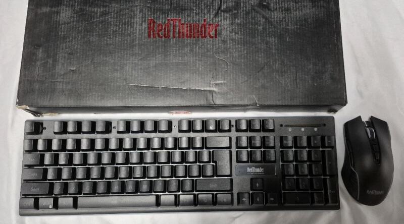 RedThunder K10 Keyboard and Wireless Gaming Mouse, Black