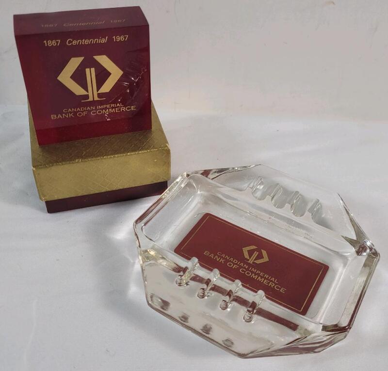 Canadian Imperial Back of Commerce Desk Paperweight & Ashtray