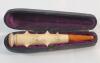 Vintage Meerschaum Cigarette Holder w/Amber Tip & Original Case . Measures 4.5" long
