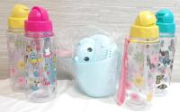 4 New 500ml Water Bottles & Hippo Children's Toy