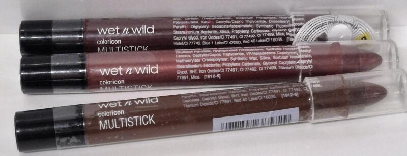 3 New Wet n Wild Coloricon Multistick Makeup Great for Lips, Lids & Cheeks on the Go! 3.2g