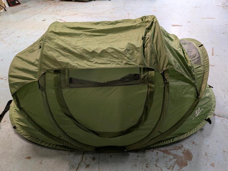 [Mild Use-m, Dee Description] Outbound Pop-Up 4-Person Tent. Retails for $200 when in New condition.