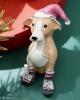 Festive Dog Brooch / Pendant Cute Enamel with Rhinestone Accents, Santa Hat & Scarf Design Detailed Craftsmanship approximately 2 x1&rsquo;&rsquo; stock photo added