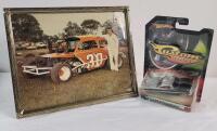 2006 Hotwheels Custom Classics Diecast Car & Vintage Framed Stock Car Photo