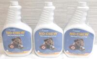 3 New Bottles of No Chew Bitter Apple Spray for Dogs (946ml Each)