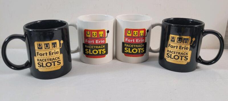 Four (4) Vintage Fort Erie Racetrack & Slots Coffee Mugs