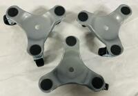 3 Moving Dollies, ~7&rdquo; Diameter, with 1.5&rdquo; Diameter Wheels