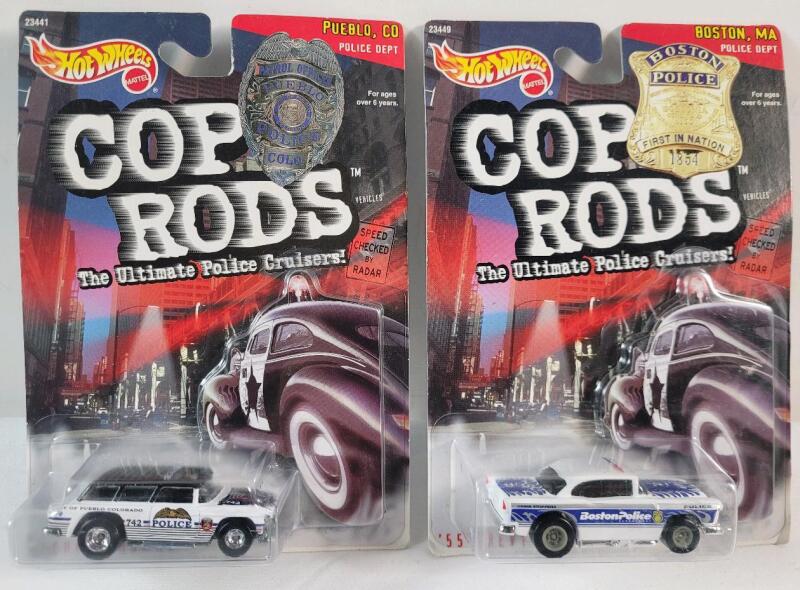 1999 Hotwheels Cop Rods Police Cruisers! Diecast Cars - Sealed