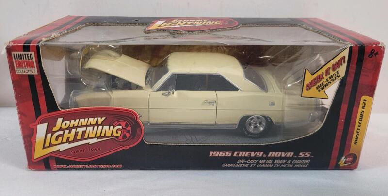 Johnny Lighting 1966 Chevy Nova SS Diecast Car in Box , 1:24 Scale