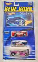 2002 Hot Wheels Blue Book Collection Guide & 3-Car Pack