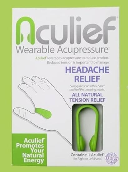 New Aculeif Wearable Acupressure for Headache Relief.