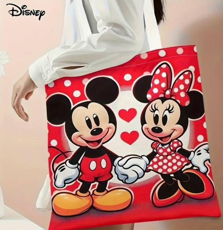Mickey & Minnie Mouse Love Durable & Wear-Resistant Tote Bag Approximately 13.75 x 15.75&rsquo;&rsquo; Polyester Vibrant Colours stock photos added
