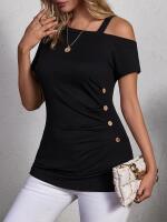 New Women&rsquo;s Size Small Single Neck Strap T-Shirt