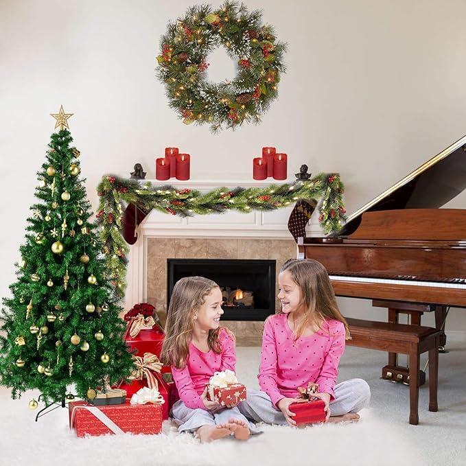 New Sunnyglade 4 FT Premium Artificial Christmas Tree 400 Tips Easy to Assemble with Christmas Tree Stand (4ft) Retail $95