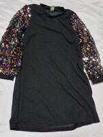 New sz 7 Year Girls Dress Sequin Sleeves