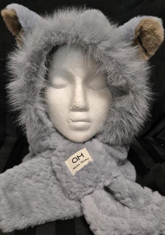 New Adorable Adult AM Mona Momo Hat Scarf