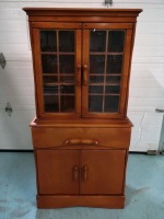 Vintage Solid Maple China Cabinet