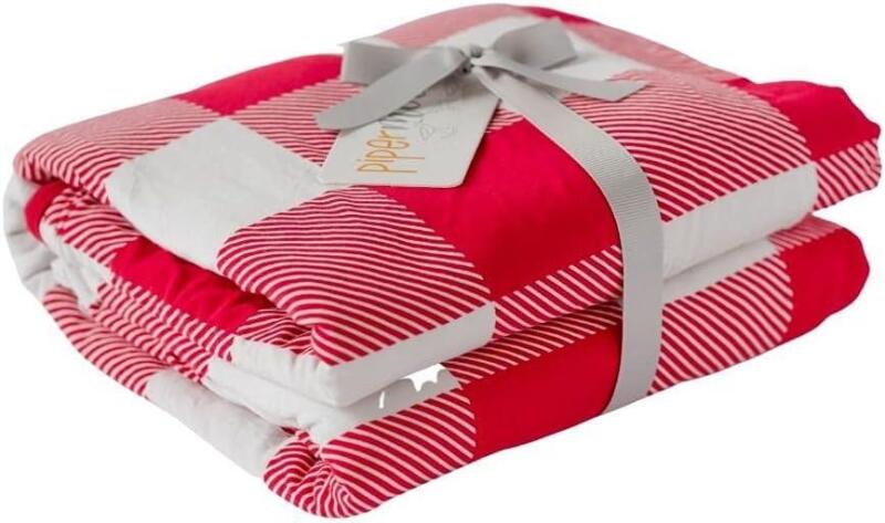 New Soft Oversized Throw Blanket -Retail $160 Super Cozy Adult Size Large Swaddle Blankets for Bed, Sofa, Couch - Lightweight Jersey Knit Comfort Throws 57x72 Inch Long (Red Buffalo)