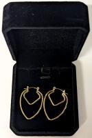 NEW 14K Gold Plated 35.0mm Double Hoop Earrings