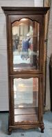 Vintage Jasper Cabinet Company Wooden 2 Level Curio Cabinet with Lights - Working