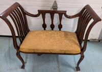 Vintage Wooden Satee on Castors. 36" by 15" by 31"