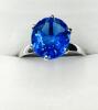 Sterling Silver Natural Blue Quartz (5ct) Ring, Size 8, comes with appraisal $200.00.