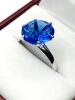 Sterling Silver Natural Blue Quartz (5ct) Ring, Size 8, comes with appraisal $200.00. - 3